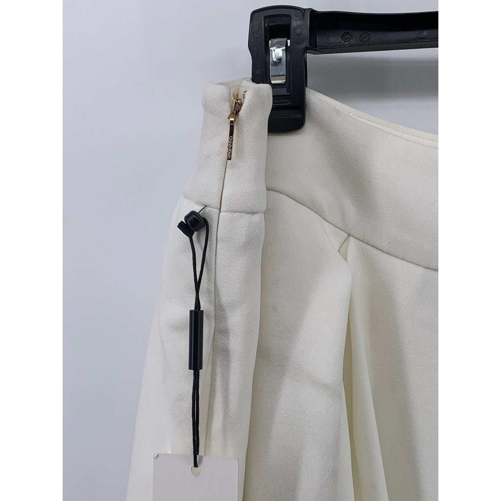 CALVIN KLEIN Women's Plus White Pleated Scuba A-Line Knee-Length Skirt SZ 20W