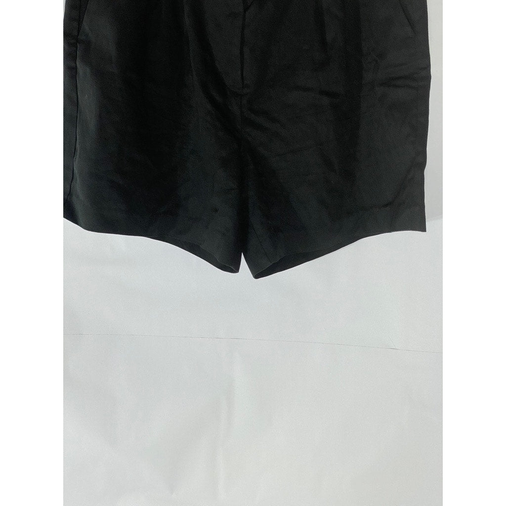 OLD NAVY Women’s Black Jack Solid Extra High-Rise Taylor Trouser Shorts SZ L