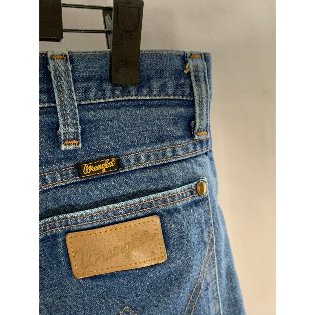 WRANGLER Women's Blue Regular-Fit Distressed Five-Pocket Denim Shorts SZ 31