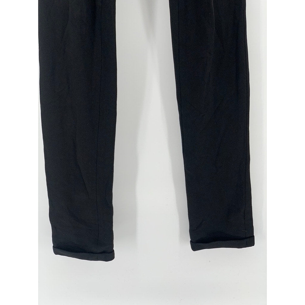 JIL SANDER Women's Black Solid High-Rise Skinny-Leg Cuffed Pant SZ 32(US2)