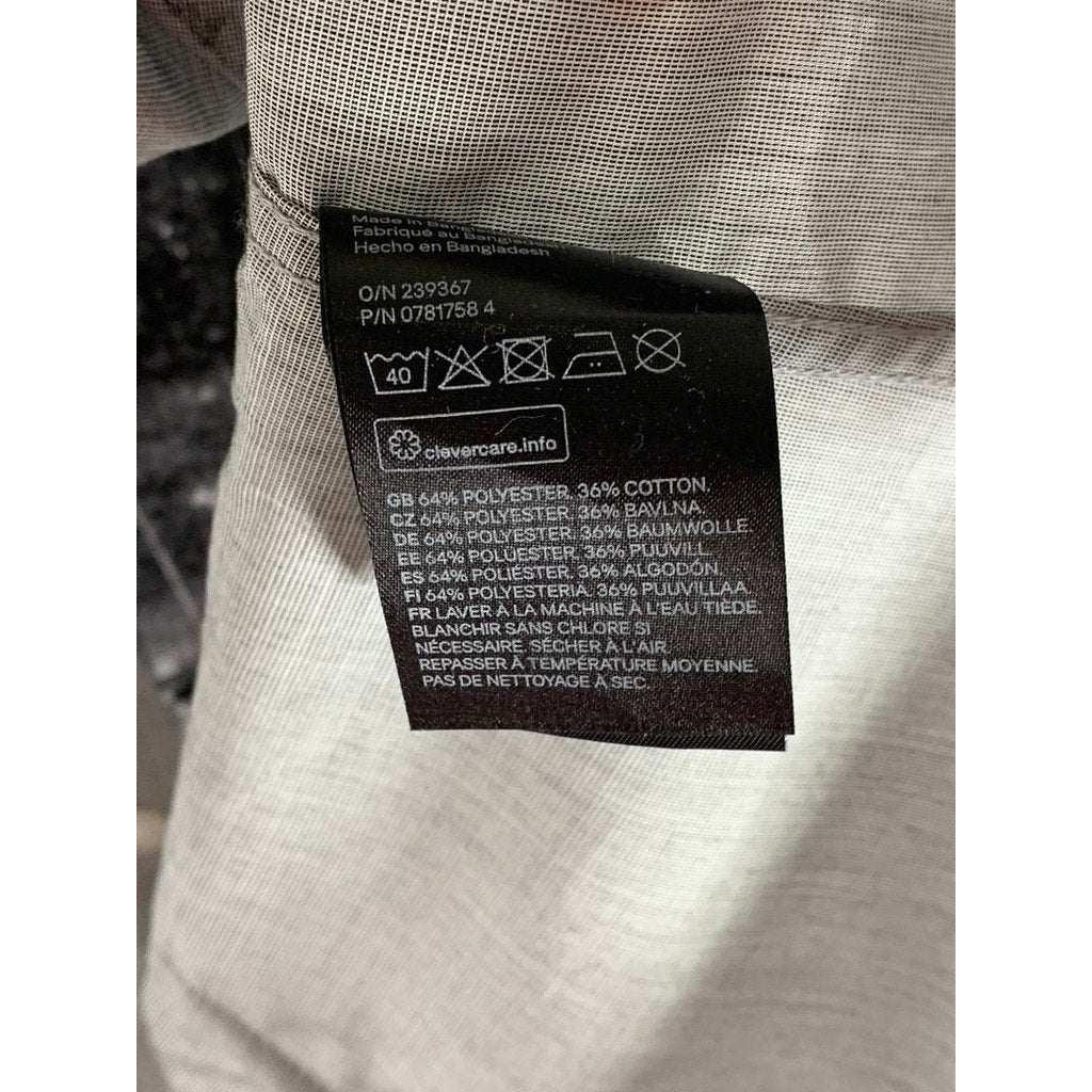 H&M Men's Gray Custom Made Slim Fit Easy Iron Button-Up Long Sleeve Shirt SZ M