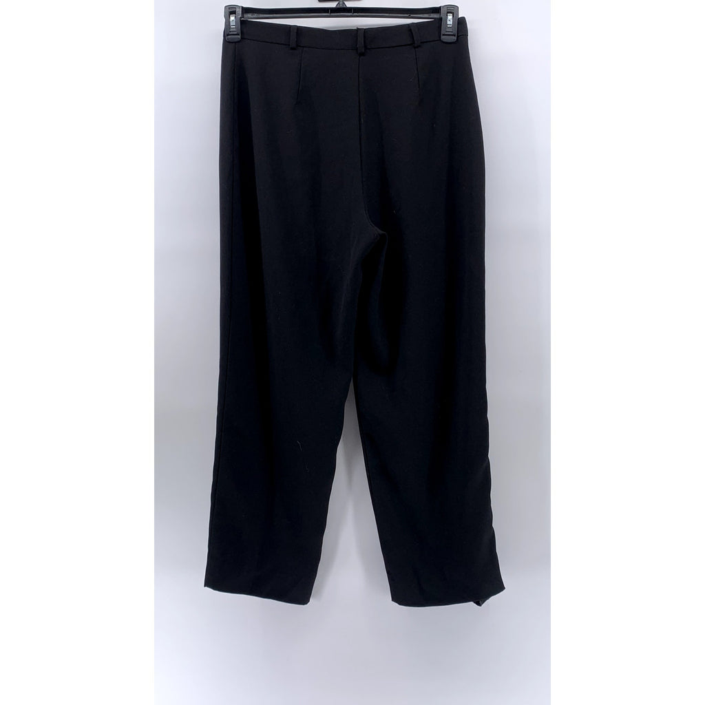 JONATHAN LOGAN Women's Vintage Black Solid Regular-Fit Straight-Leg Pant SZ 14