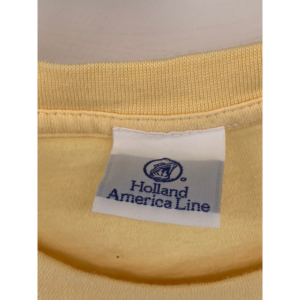 HOLLAND AMERICA LINE Men's Yellow Puerto Vallarta Graphic T-Shirt SZ XL