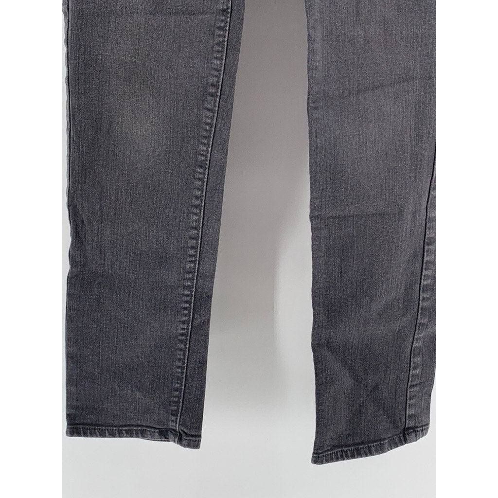 EDDIE BAUER Women's Gray Special Dyed Slim Straight Slightly Curvy Jeans SZ S 4