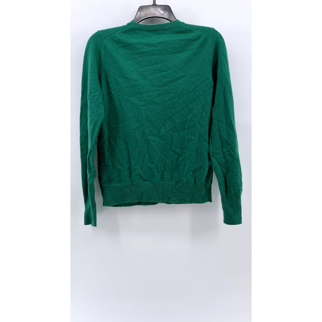 UNIQLO Women's Green Crewneck Cashmere Knit Sweater SZ S