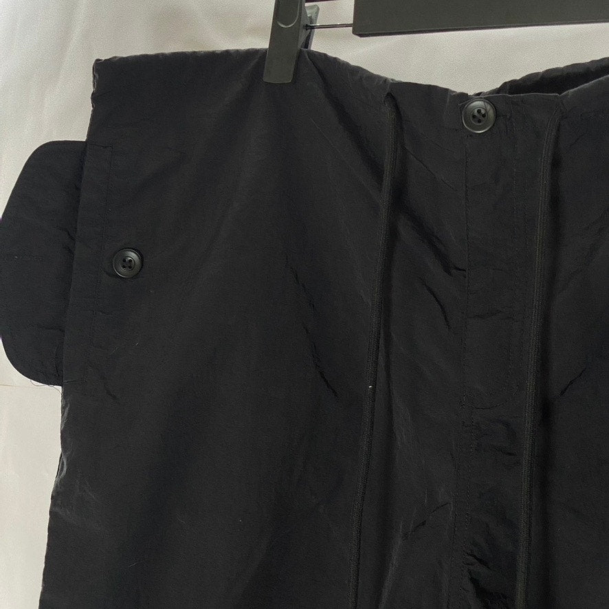 VANESSA LAB Women's Black Solid Drawstring Straight Leg Tech Pant SZ L