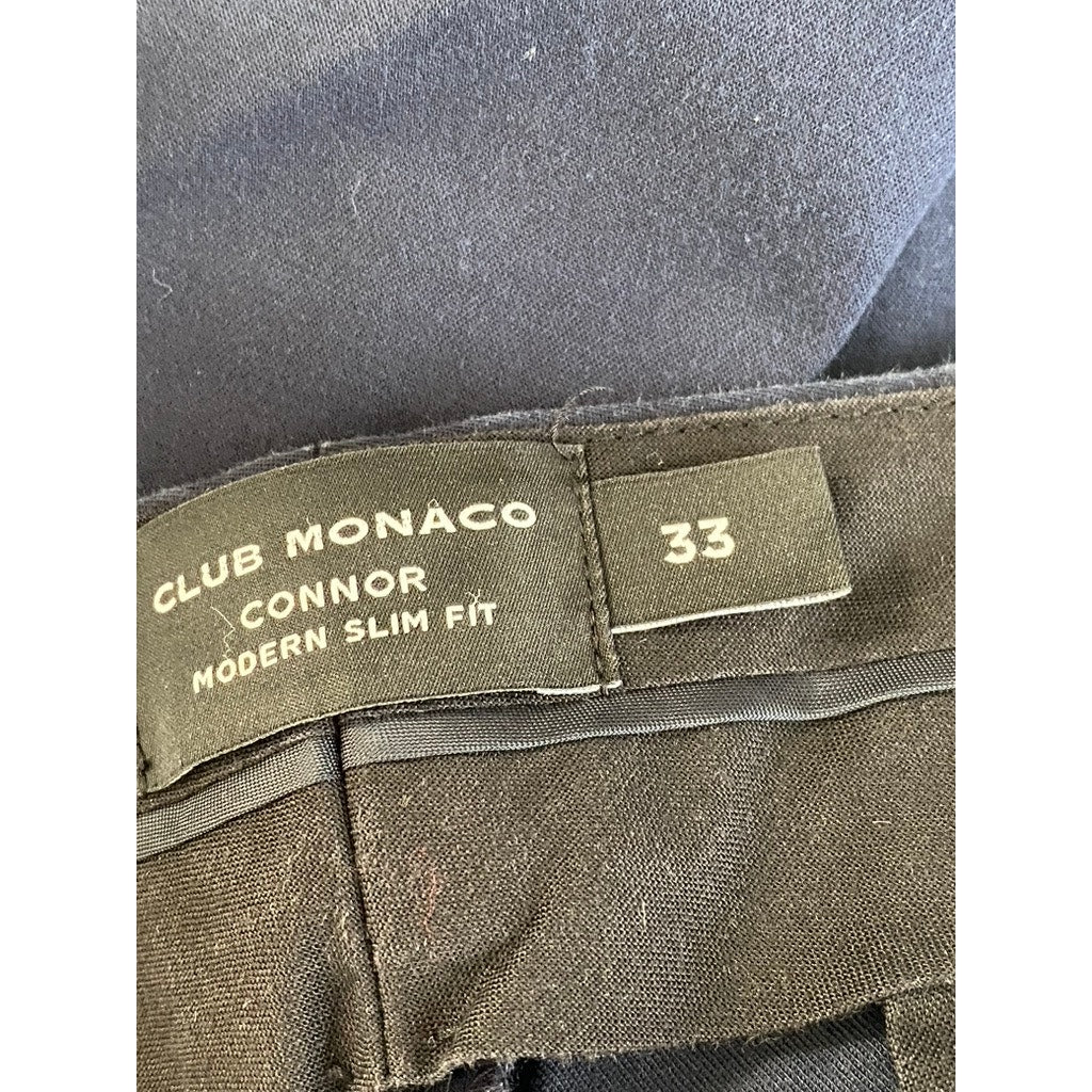 CLUB MONACO Men's Dark Navy Modern Slim-Fit Conner Chino Pant SZ 33