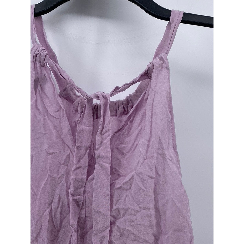 MADEWELL Women's Lilac Back-Tie Halter Lightweight Sleeveless Top SZ XS