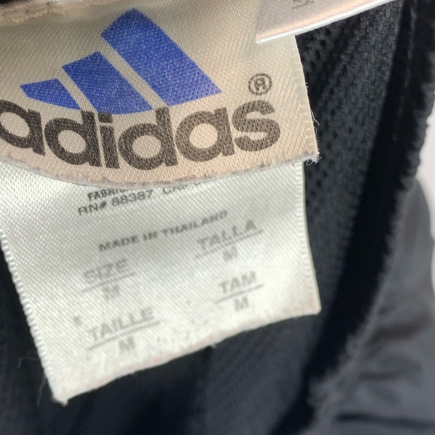 ADIDAS Men's Black 3-Stripe Climashell Zipper-Hem Windbreaker Track Pant SZ M