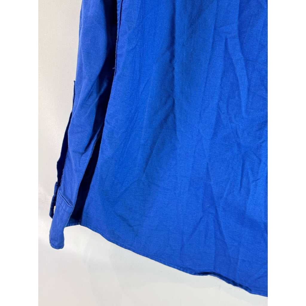AMERICAN EAGLE OUTFITTERS Men's Tall Dark Blue Classic-Fit Button-Up Shirt SZ LT
