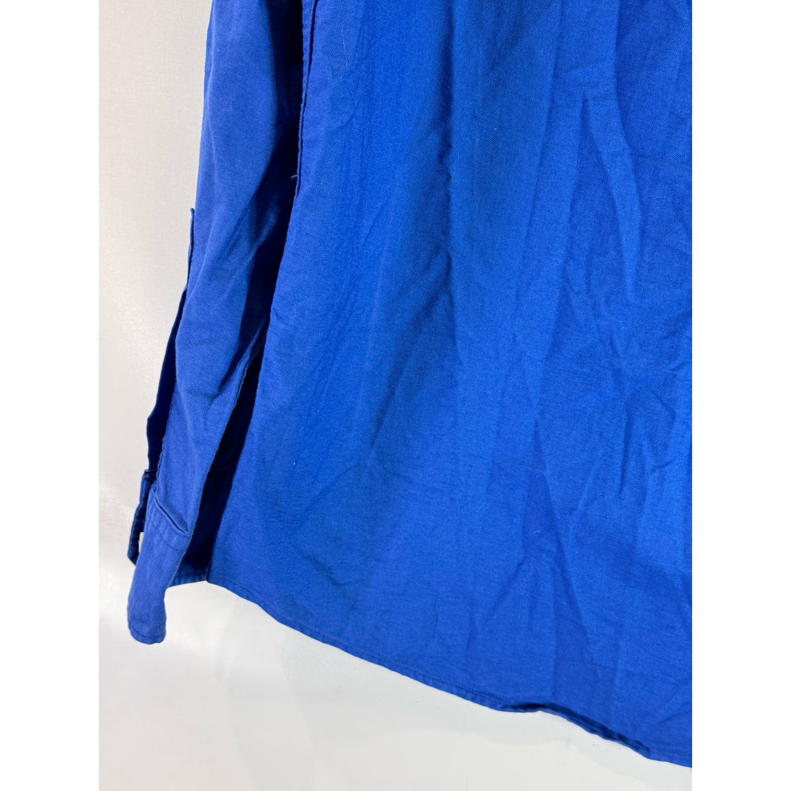 AMERICAN EAGLE OUTFITTERS Men's Tall Dark Blue Classic-Fit Button-Up Shirt SZ LT