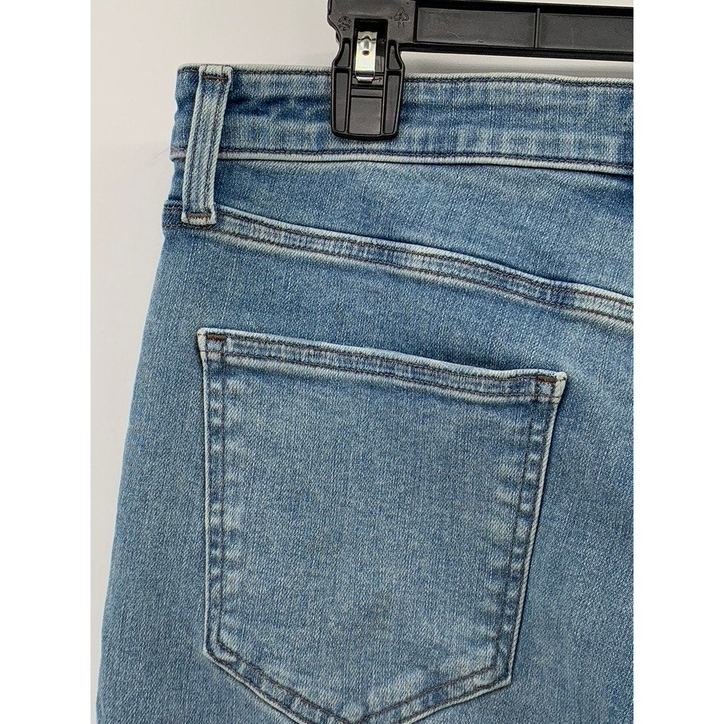 UNIQLO Men's Light Blue Distressed Ultra Stretch Skinny Fit Denim Jeans SZ 32