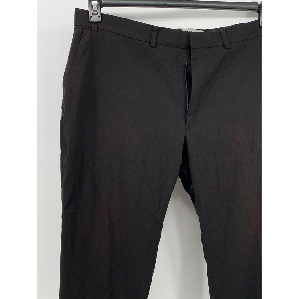 REACTION KENNETH COLE Men's Black Straight-Leg Regular Flat Front Pant SZ 40X32