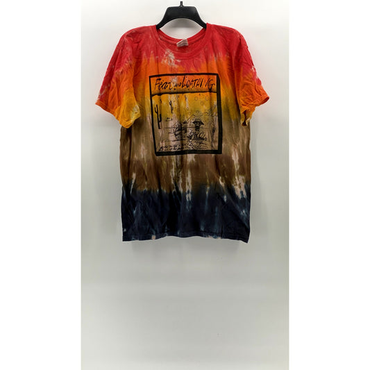 COMFORT COLORS Men's Red-Brown-Blue Fear & Loathing Western Graphic T-Shirt SZ L