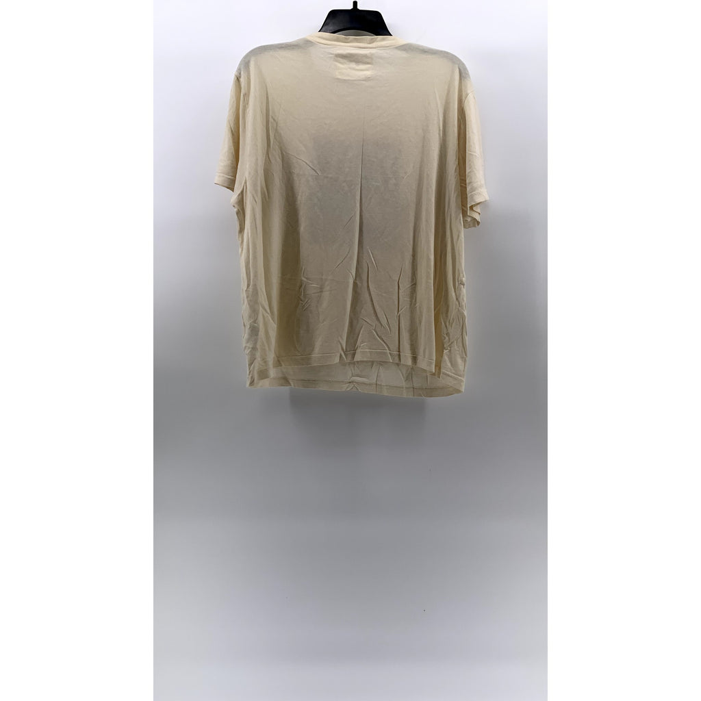 WRIGHT & DITSON Men's Cream Vintage LA Dodgers Graphic Crewneck T-Shirt SZ M