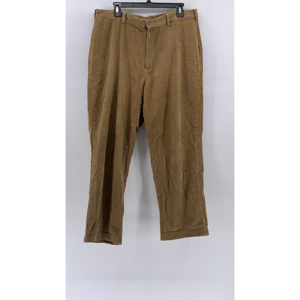 BROOKS SPORT Men's Tan Corduroy Straight-Leg Regular-Fit Pant SZ 36X30