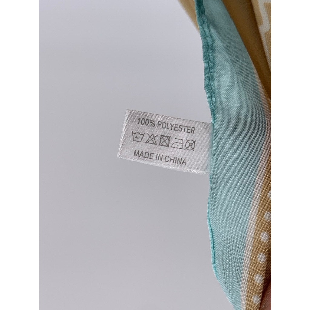 SPARKING FOR LOVE Women's Blue-Tan-White Paisley Printed Scarf