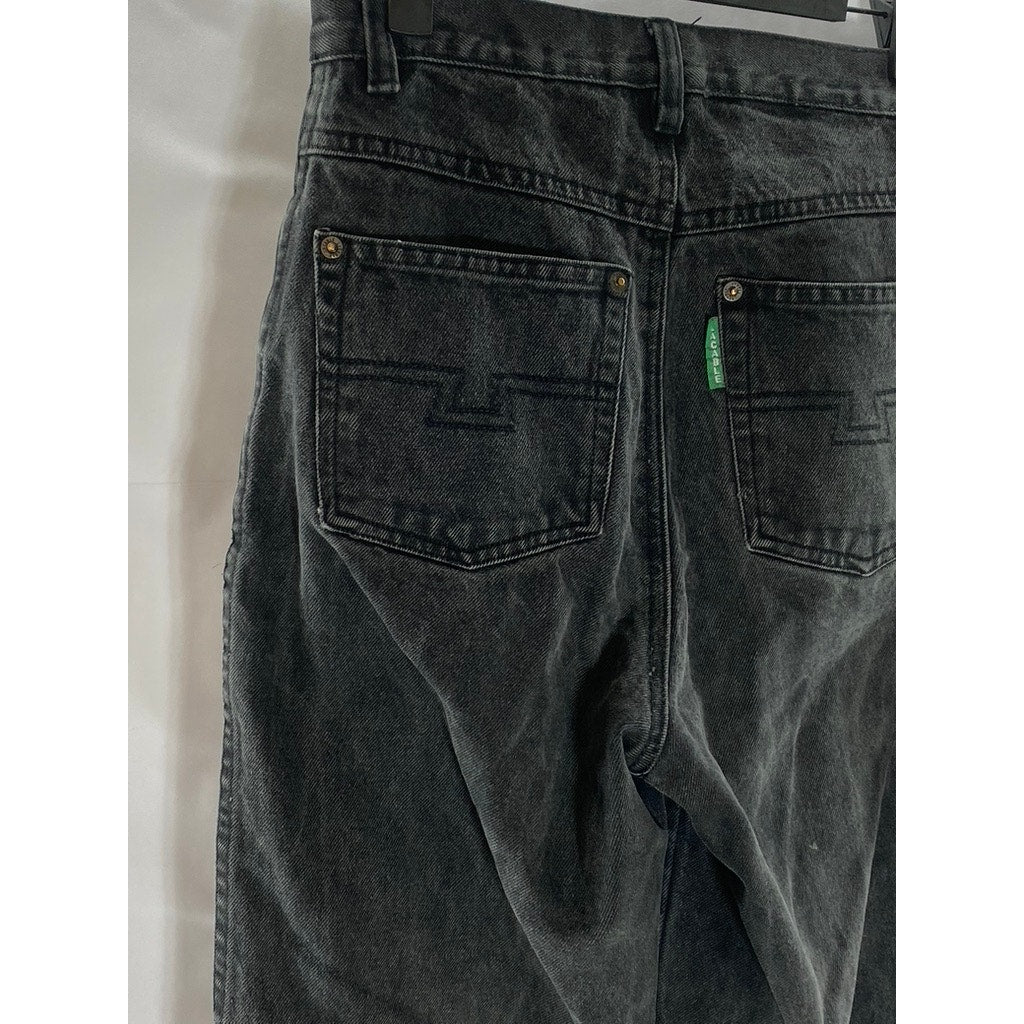 LACABLE Women's Vintage Black Slim-Leg High-Rise Denim Five-Pocket Jean SZ 27