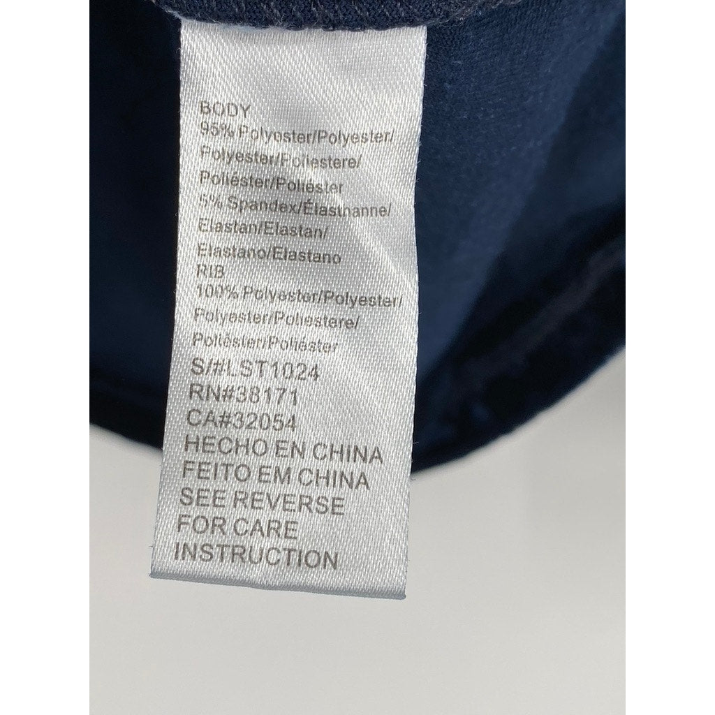 LOVE SADIE Women's Blue Crushed Velvet Crewneck Long Sleeve Pullover Sweater SZM