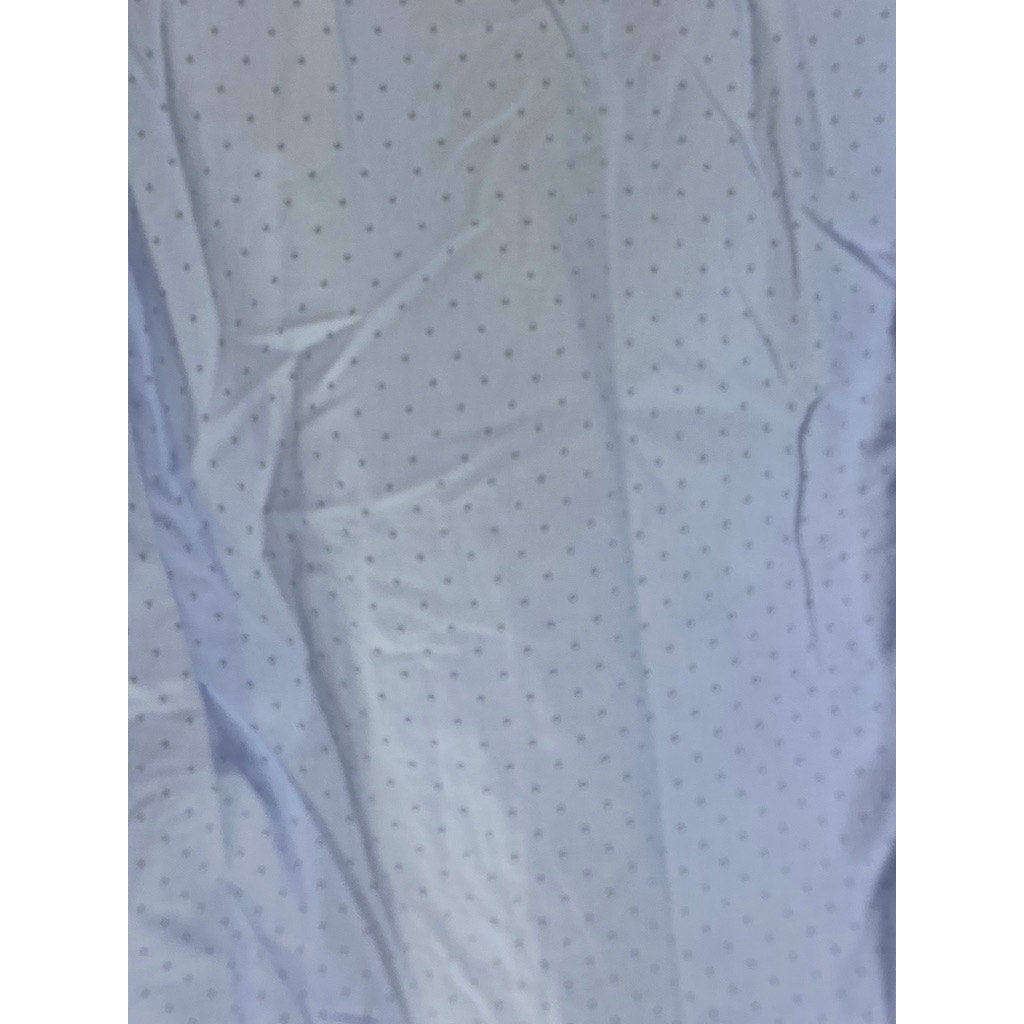MARCS Men's Light Blue Micro Dot Regular Fit Button-Up Long Sleeve Shirt SZ M
