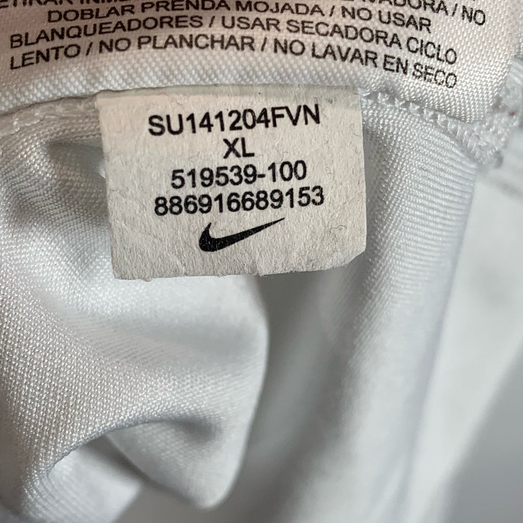 NIKE Men's White/Gray Dri-Fit Legacy Performance Crewneck Active T-Shirt SZ XL