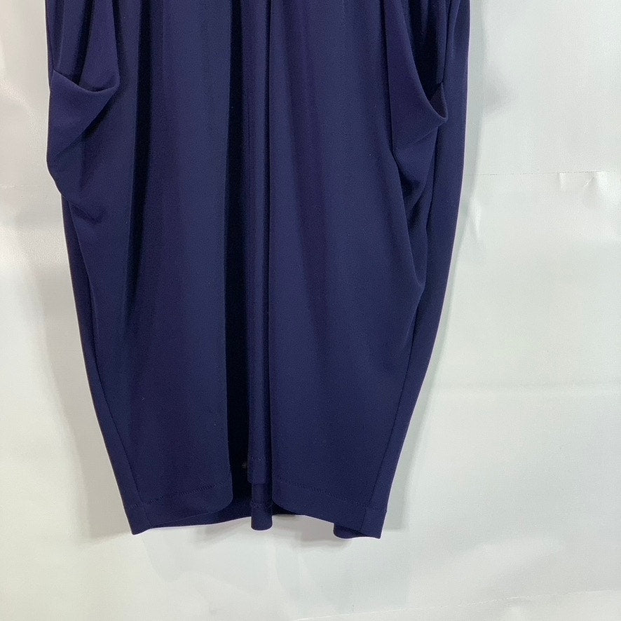 RACHEL RACHEL ROY Women's Navy Surplice Kimono Sleeve Pocketed Mini Dress SZ M