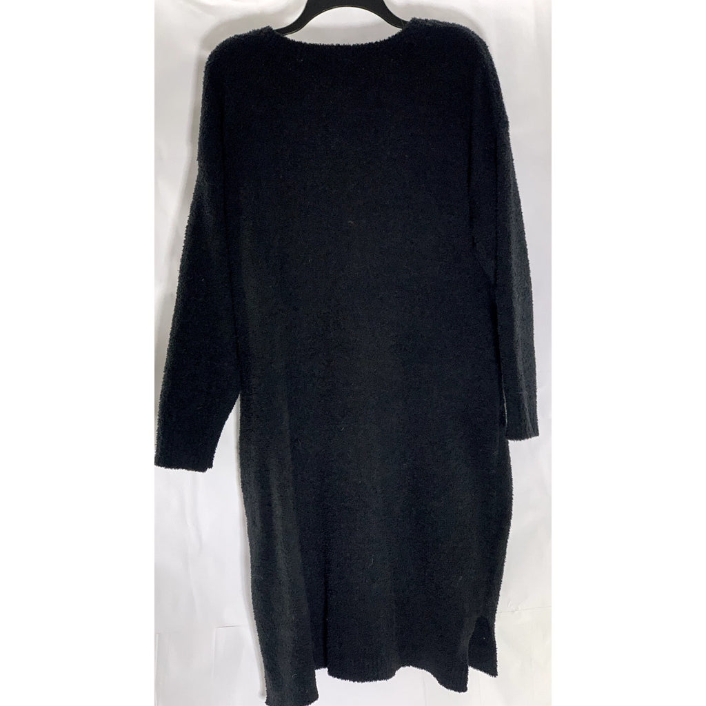 JESSICA SIMPSON Women's Black Cozy Knit Crewneck Long Sleeve Knee Dress SZ XL