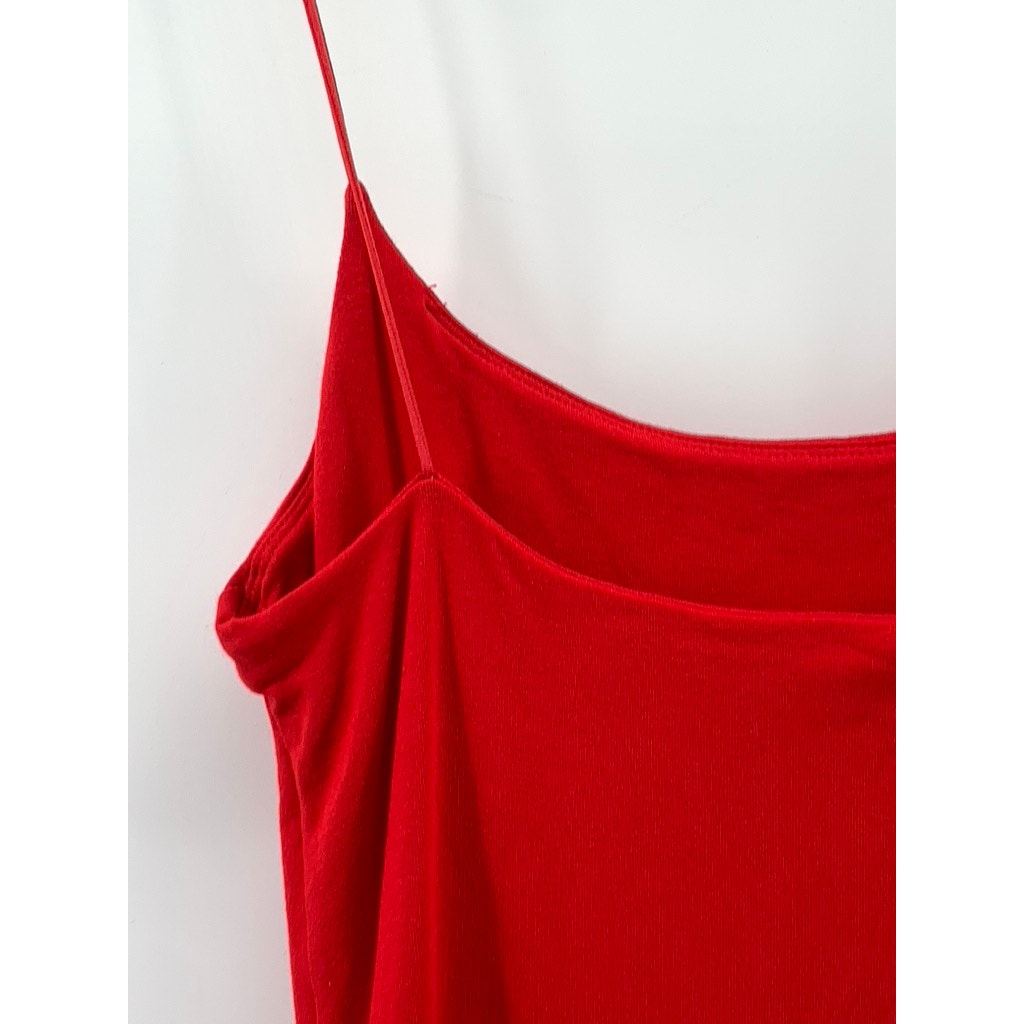 WILFRED FREE Women's Red Scoop-Neck Spaghetti Strap Bodycon Mini Dress SZ XS