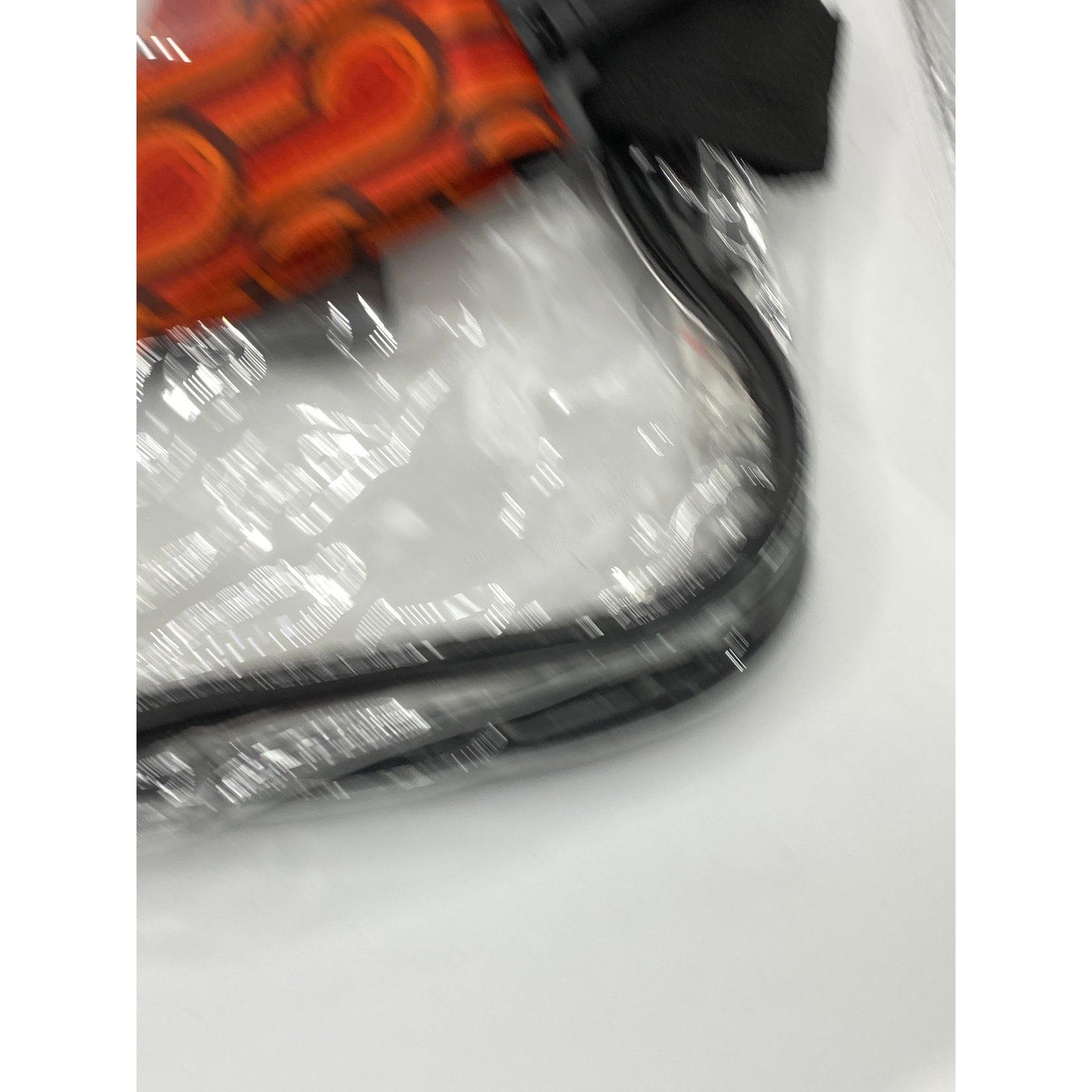 A COMPLETE UNKNOWN Unisex Adult Black-Red-Clear Vinyl Bag