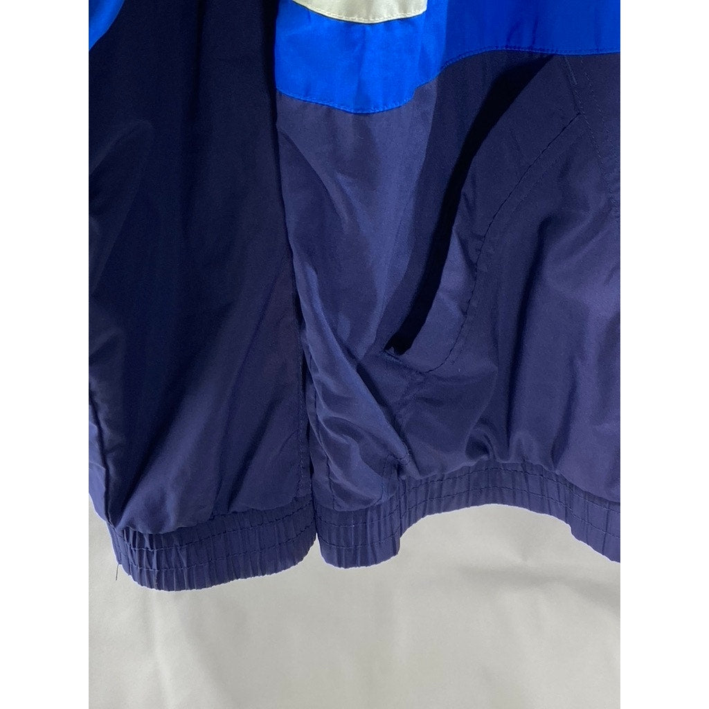 LE COQ SPORTIF Men's Blue-White Striped Zip-Up Activewear Jacket SZ L