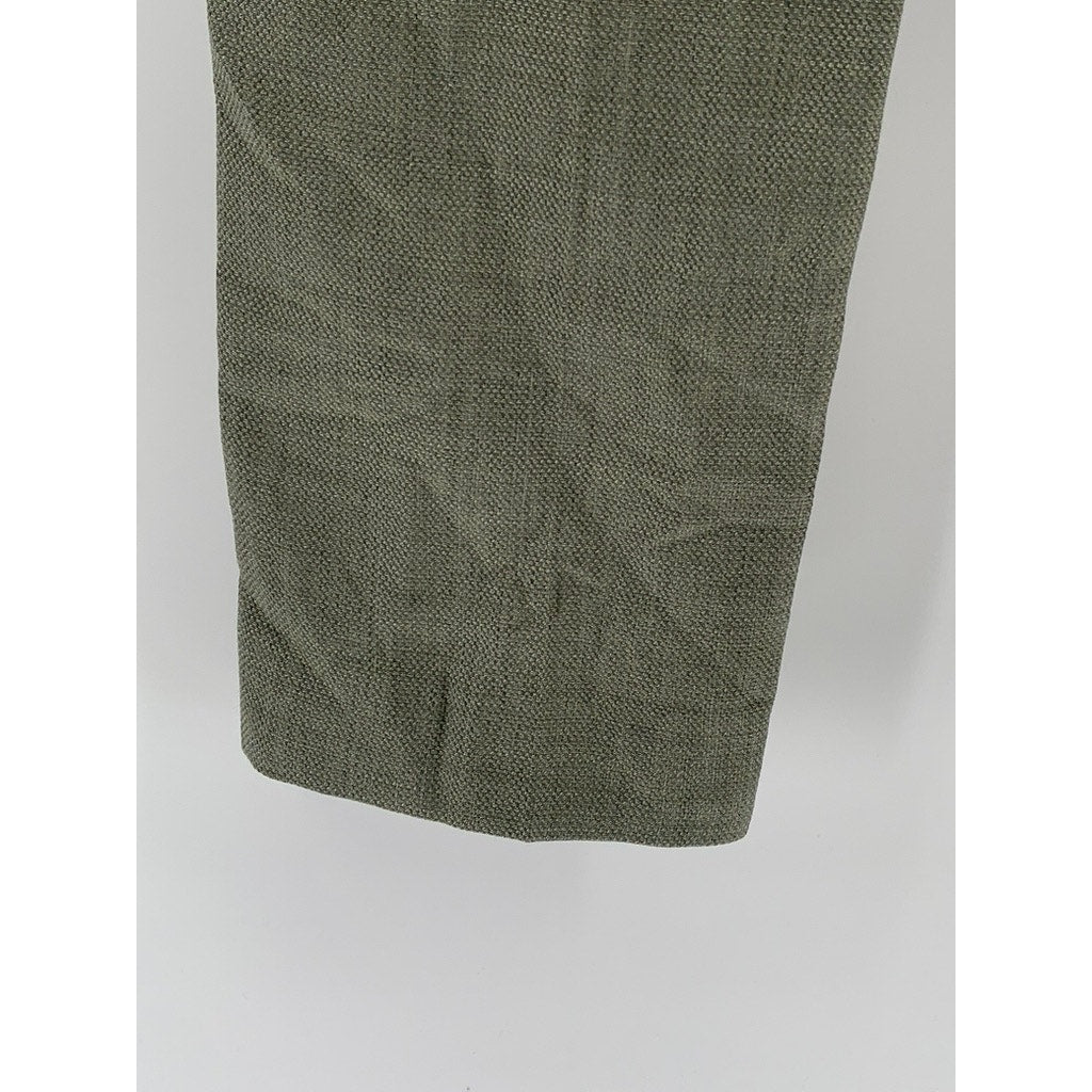 PROPER CLOTH Men's Sage Green Stretch Wool & Linen Twill Dress Pant SZ 34