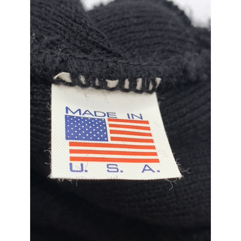 UNBRANDED Men's Black Knit Patch Logo Cuffed Beanie SZ OS