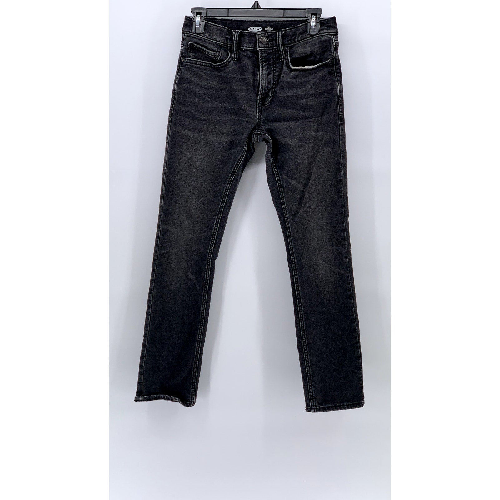 OLD NAVY Men's Black Denim Regular-Fit Slim-Leg Five-Pocket Jeans SZ 29X30