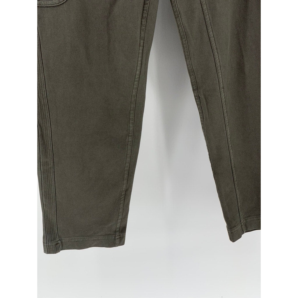 ATHLETA Women's Gray Solid Farallon Cargo Crop Pull-On Pant SZ 2