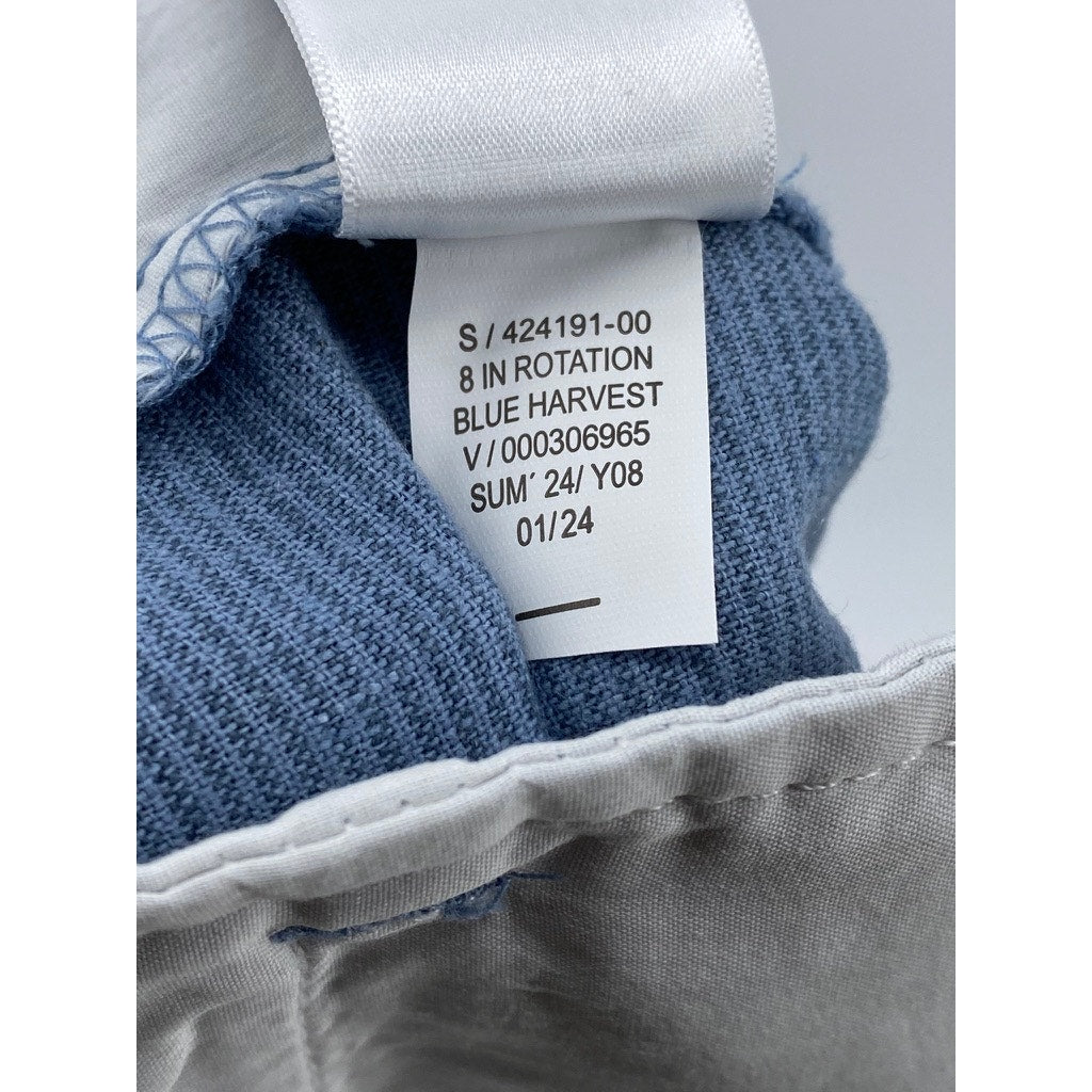 OLD NAVY Men's Blue Harvest Red 8" Rotation Linen-Blend Slim Chino Shorts SZ 34