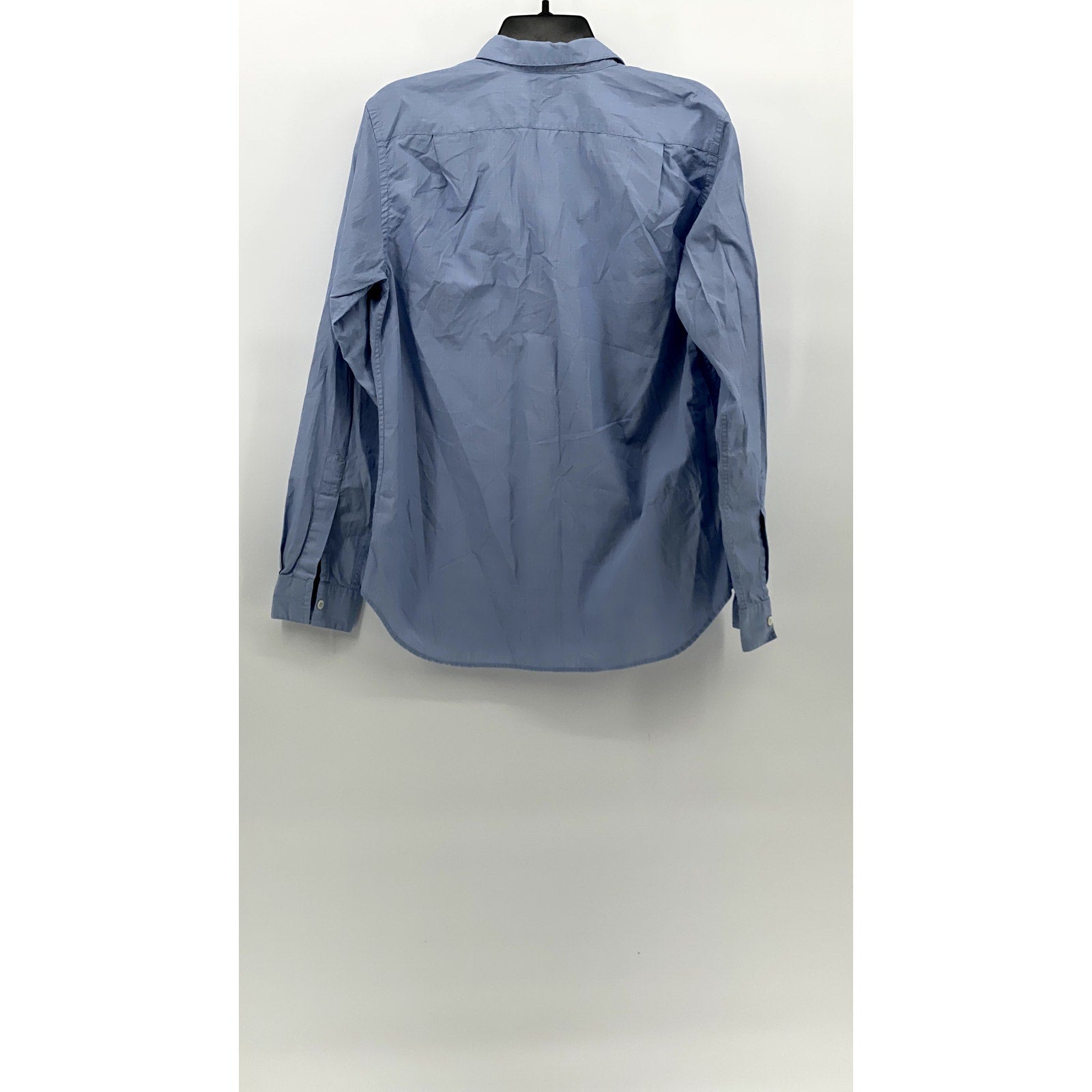 MARGARET HOWELL Men's Light Blue Solid Regular-Fit Button-Up Cotton Shirt SZ XS