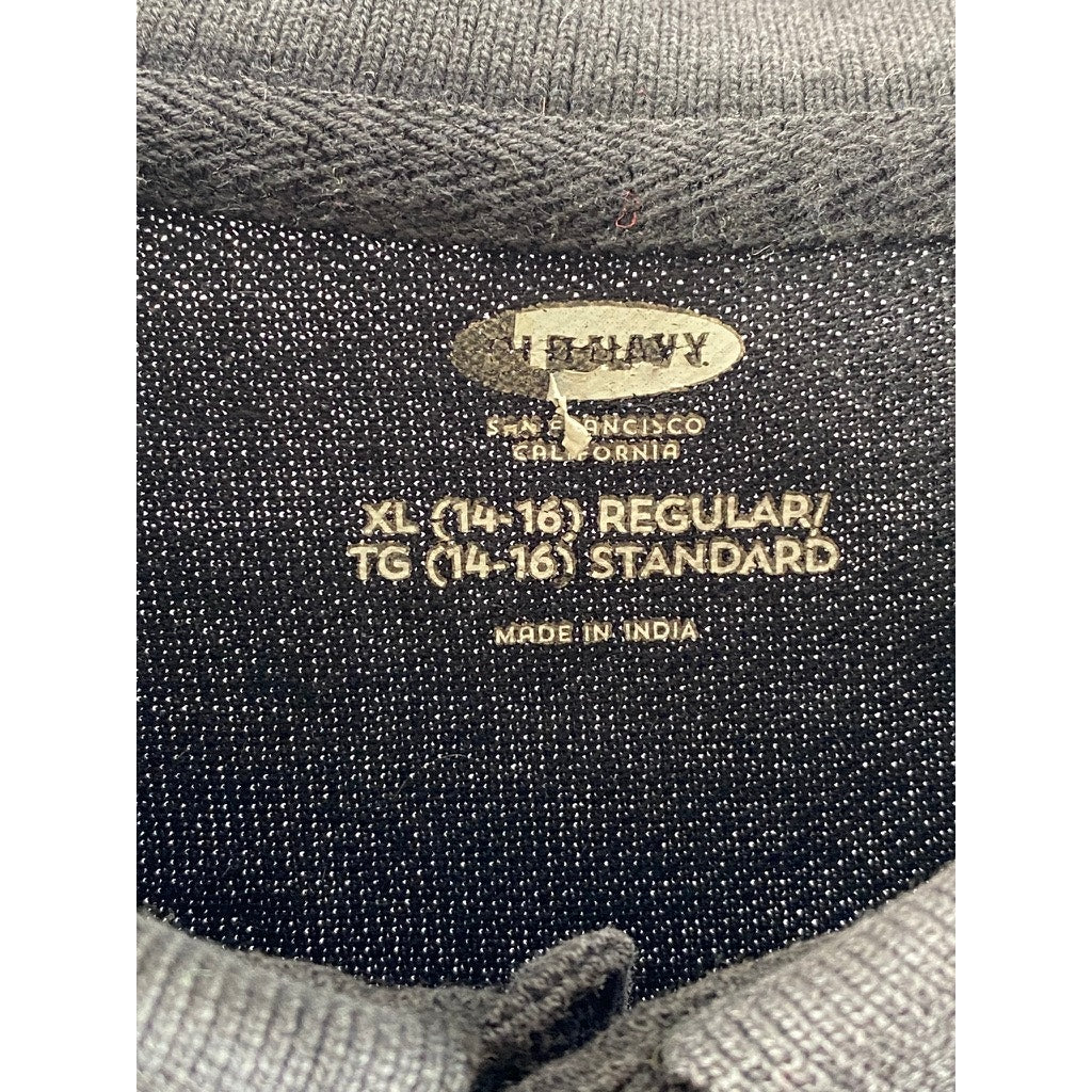 OLD NAVY Boy’s Black Regular-Fit Short Sleeve Polo Shirt SZ XL (14-16)