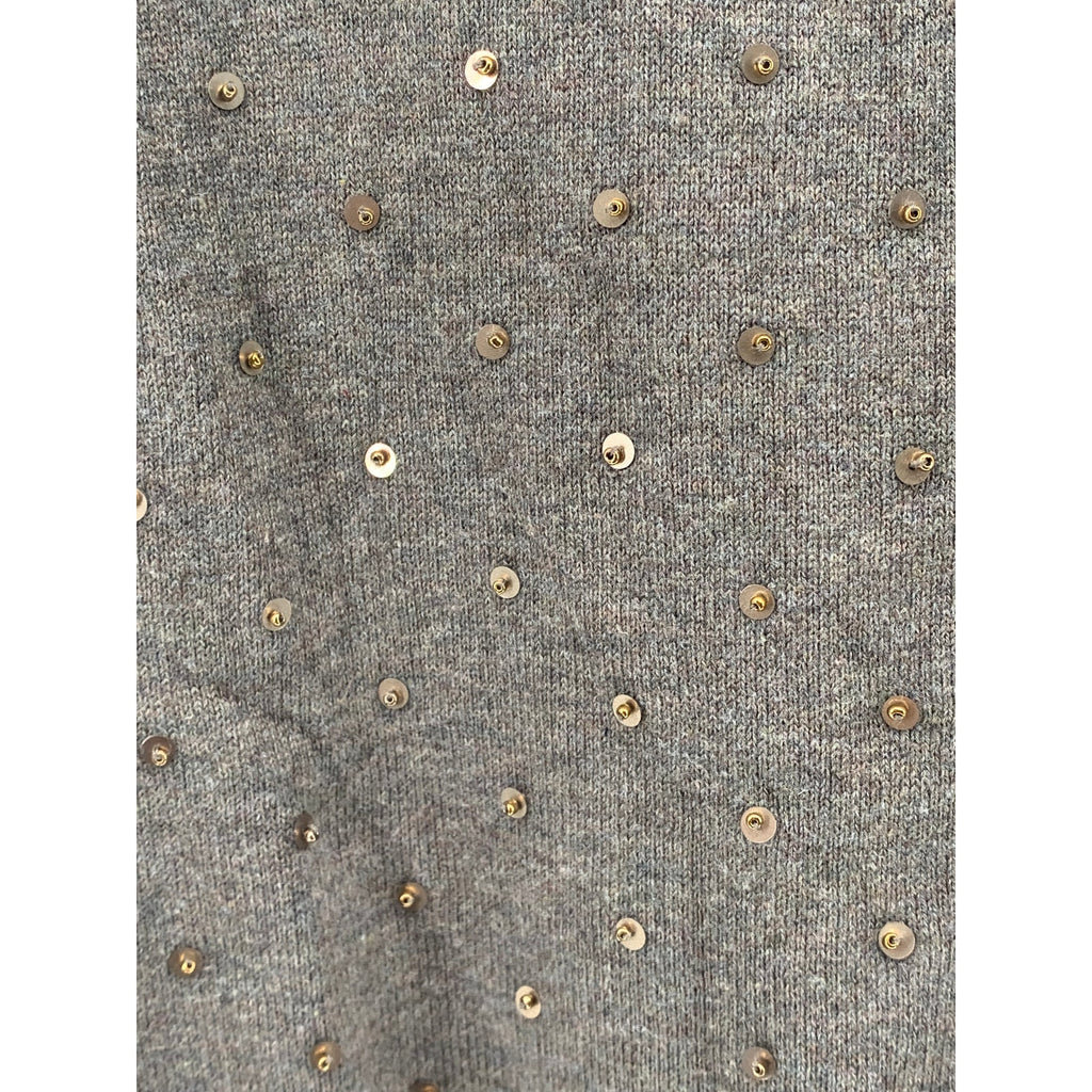 BANANA REPUBLIC Women’s Brown Knit Scoop-Neck Sequin Embellished Tank Top SZ M