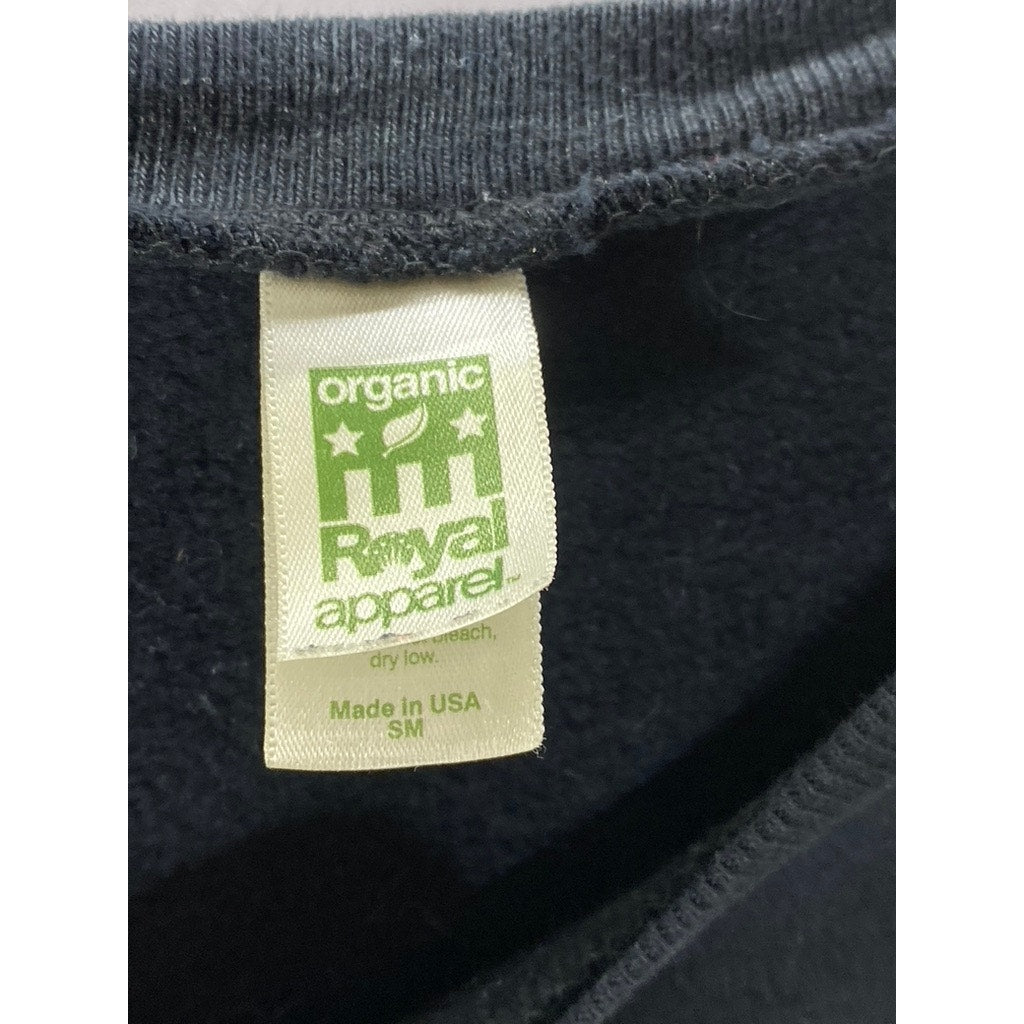 ORGANIC ROYAL APPAREL Men’s Black Pathway To Paris Graphic Crewneck T-Shirt SZ S