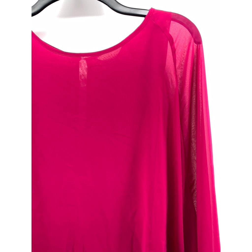BELLE SKY Women's Spanish Rose Tiered Long Sleeve Top SZ XL