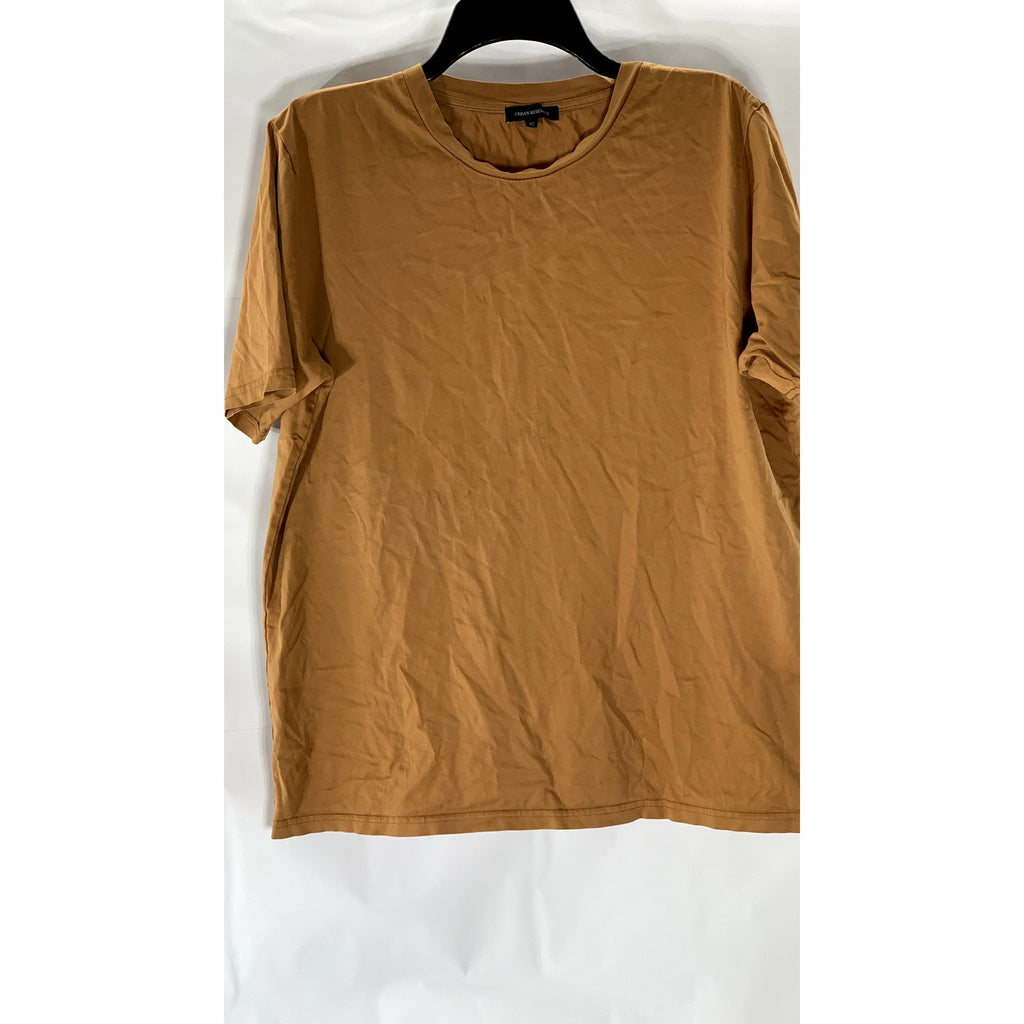 URBAN RESEARCH Men's Orange Solid Crewneck Short Sleeve T-Shirt SZ 40(USM)
