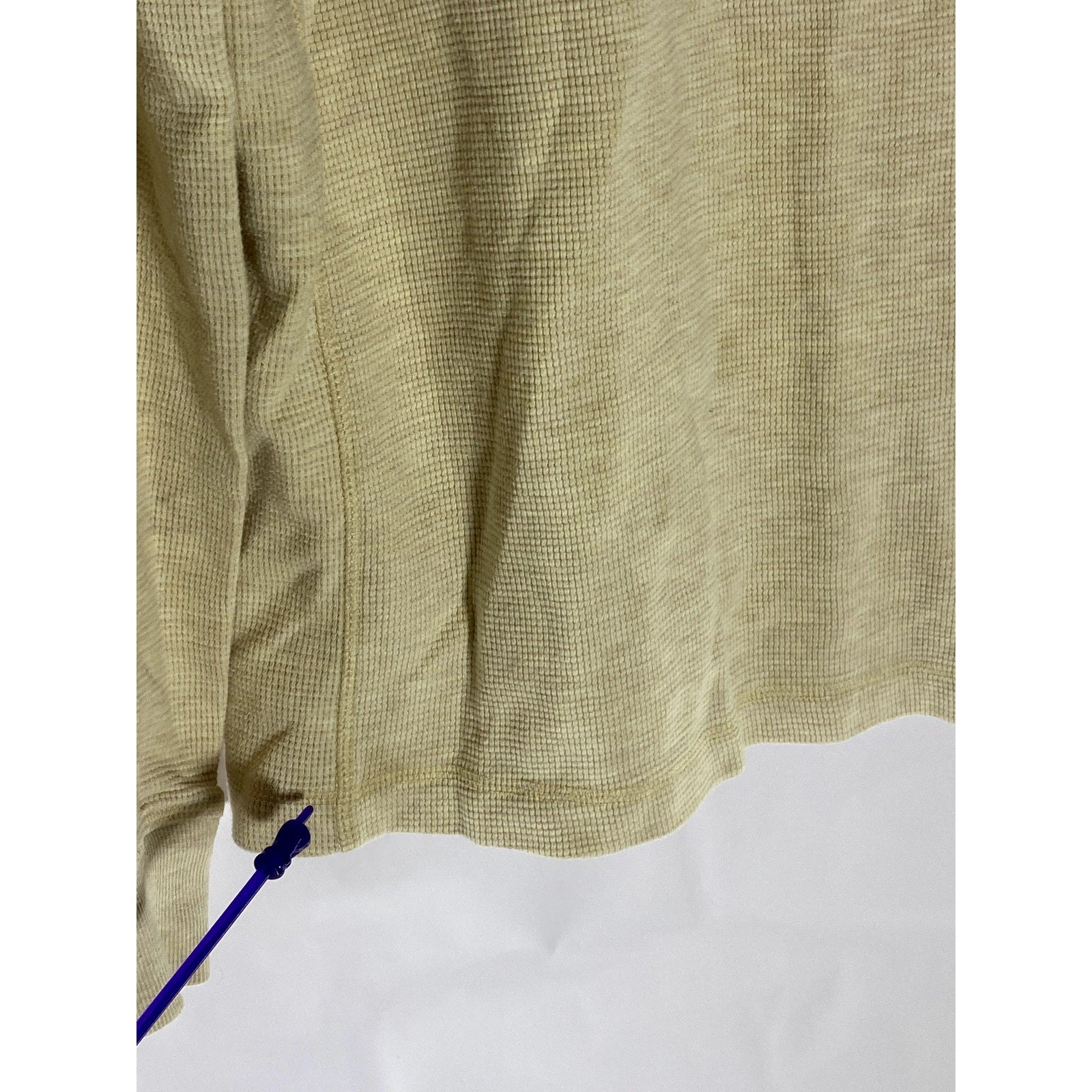 EDDIE BAUER Men's Beige Classic-Fit Long Sleeve Thermal Henley T-Shirt SZ M