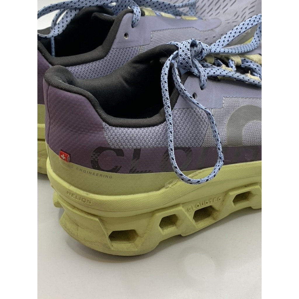 ON Women's Purple-Green Mesh Cloudmonster Sneakers SZ 8