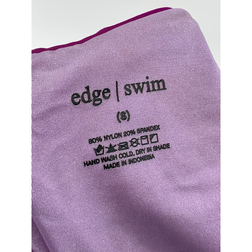 EDGE SWIM Women's Magenta Solid High-Waist V-Cut Bikini Bottoms SZ S