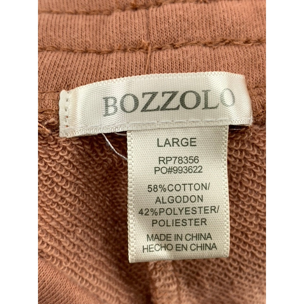 BOZZOLO Women's Tan Casual Cotton-Blend Shorts SZ L