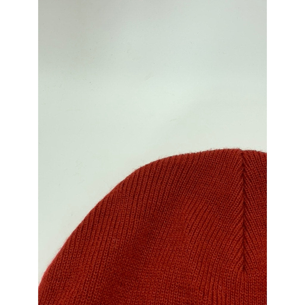 HOTEL Men's Dark Red Ribbed Embroidered Tree Cuffed Beanie SZ OS