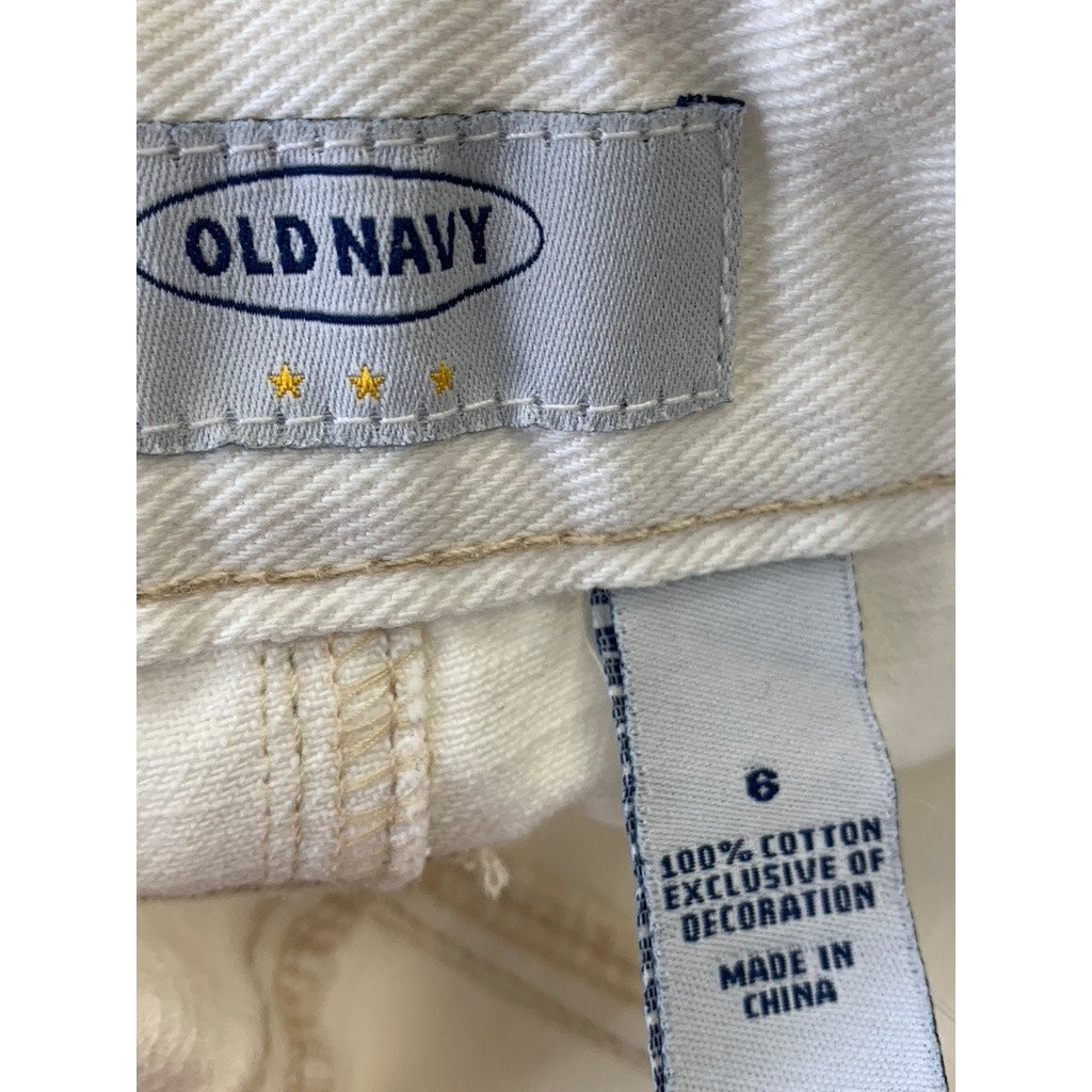 OLD NAVY Women's Vintage Y2K White Frayed Hem Mini Skirt SZ 6