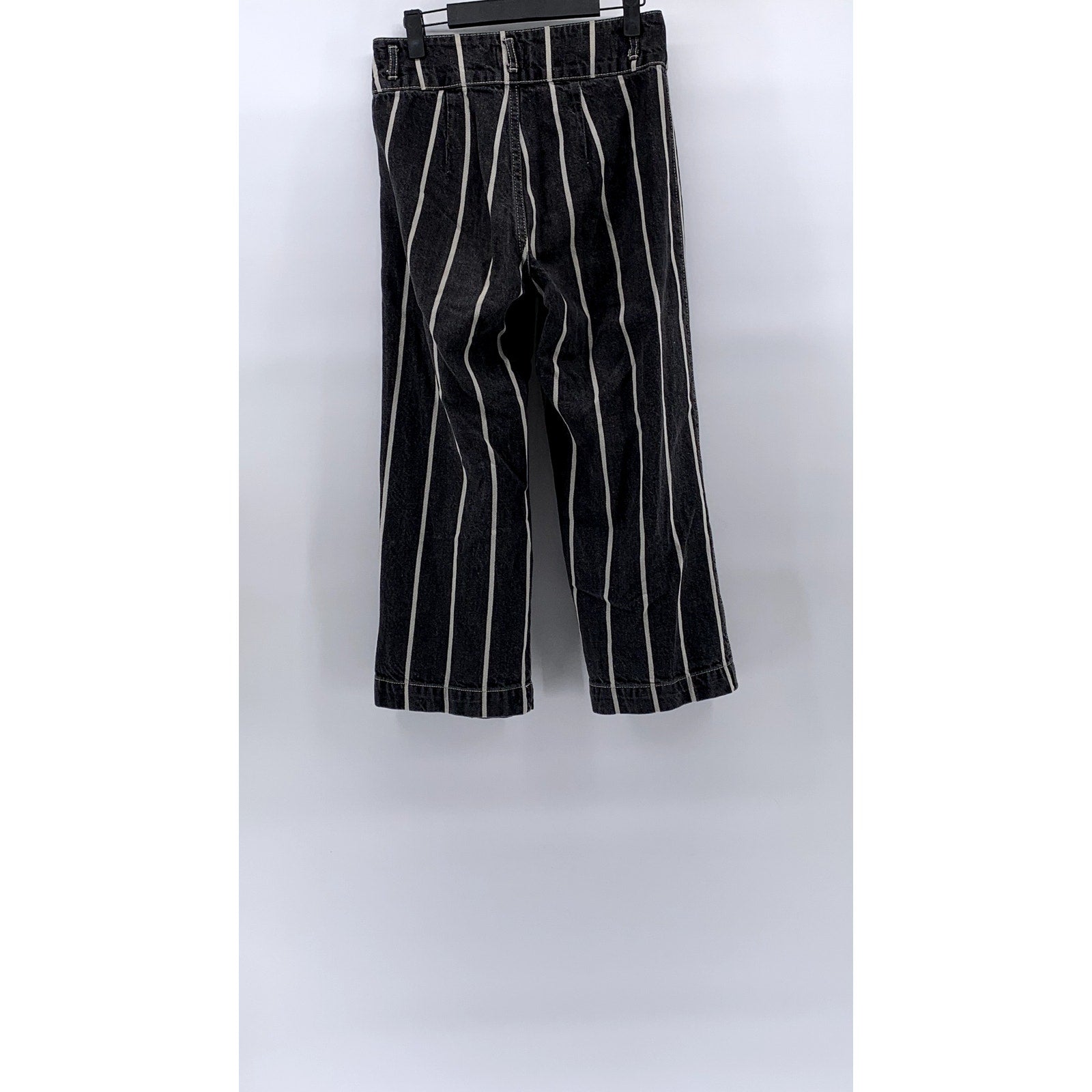 BDG By URBAN OUTFITTERS Women's Black-White Striped Denim Wide Leg Jeans SZ 26