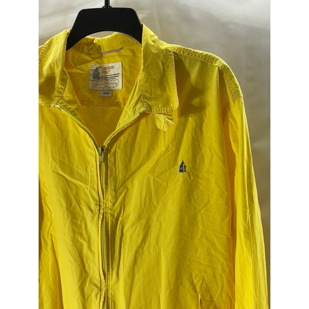 LONDON FOG Men's Yellow Regular-Fit Zip-Up Lightweight Jacket SZ 42R(L)