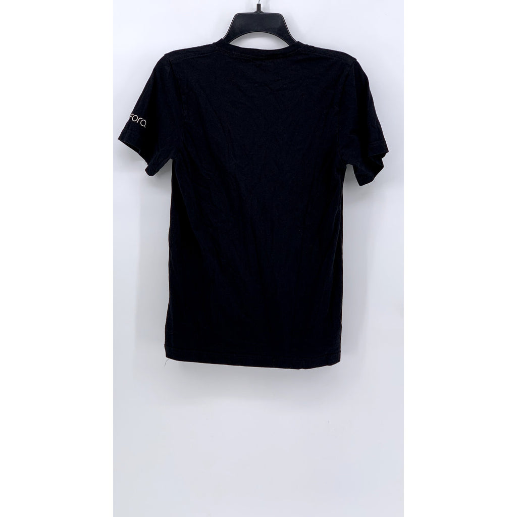 BELLA + CANVAS Women's Black V-Neck Script Logo Short Sleeve Top SZ S